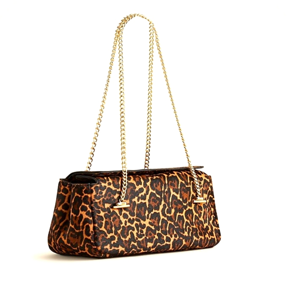 Leopard Print Chain Strap Bag
